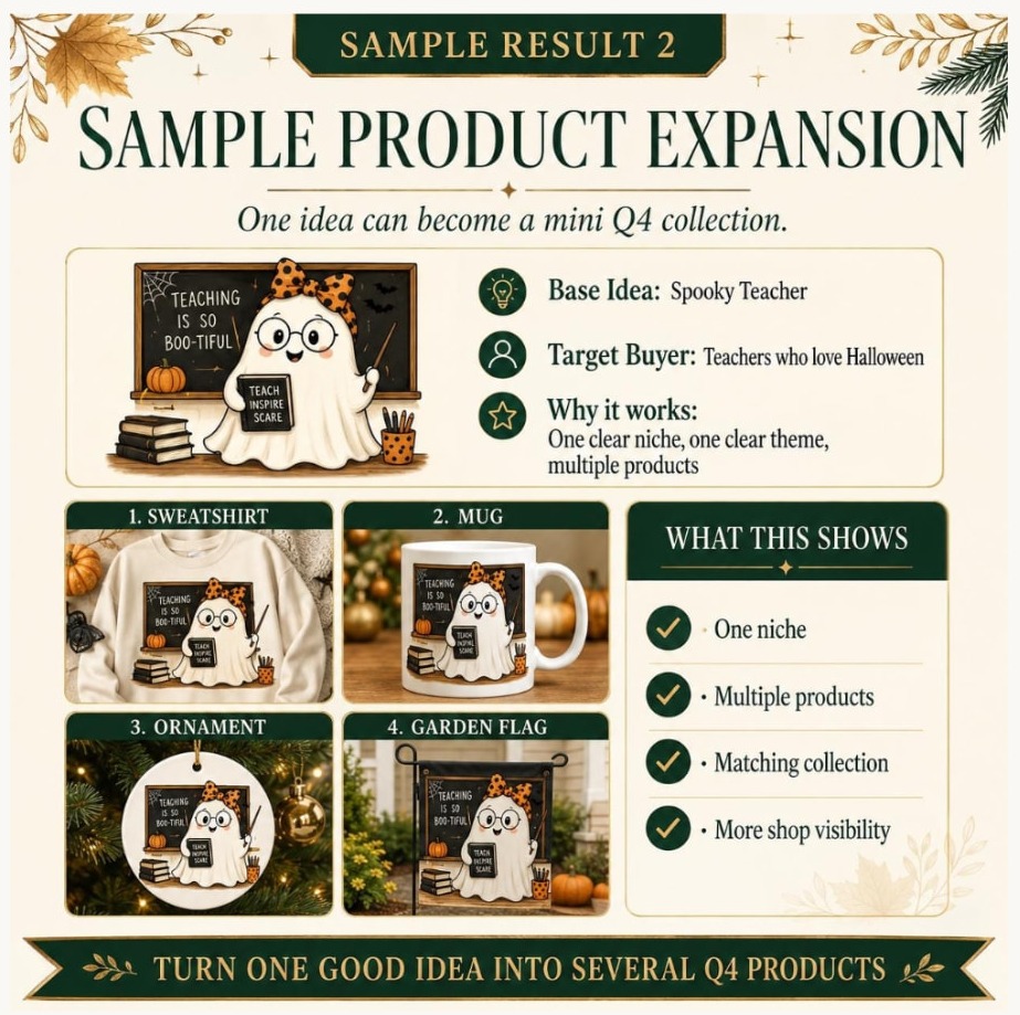 Sample product expansion — one idea, a mini collection